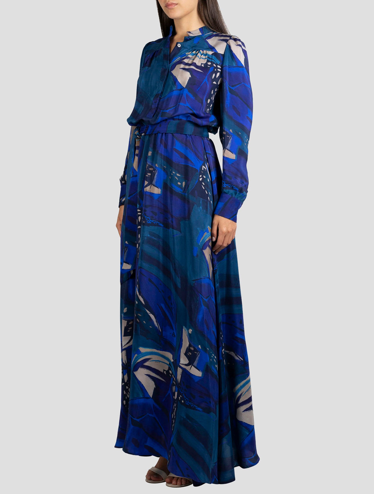 Kiton Blue Silk Dress