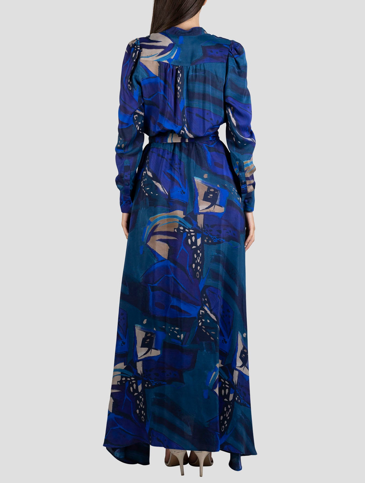 Kiton Blue Silk Dress