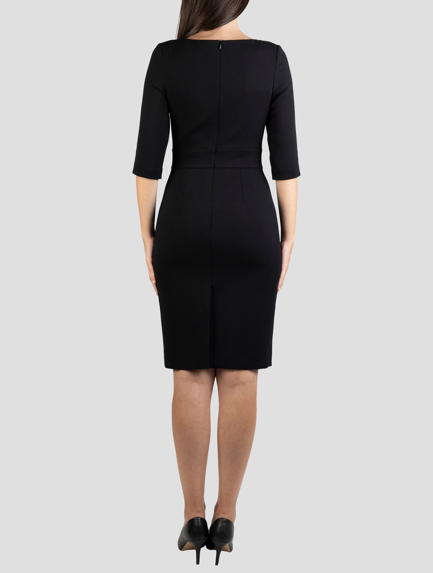 Kiton Black Viscose Acetate Ea Dress