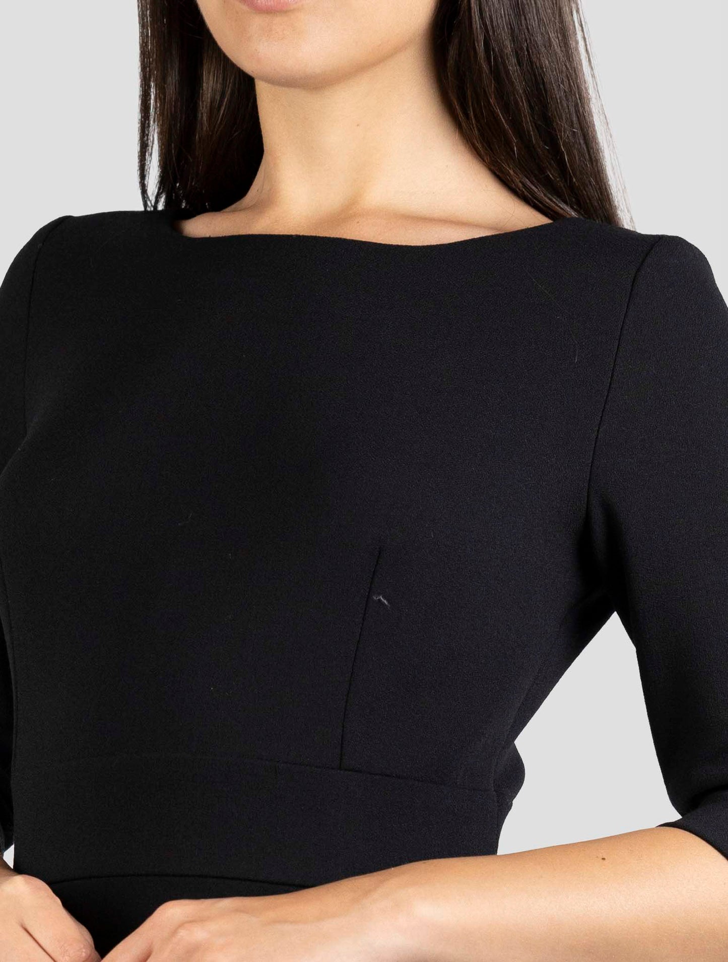 Kiton Black Viscose Acetate Ea Dress