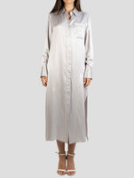 Kiton Gray Silk Dress