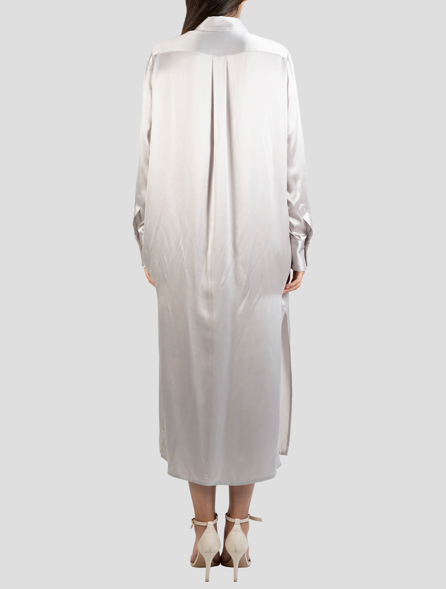 Kiton Gray Silk Dress