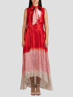 Kiton Red Silk Dress