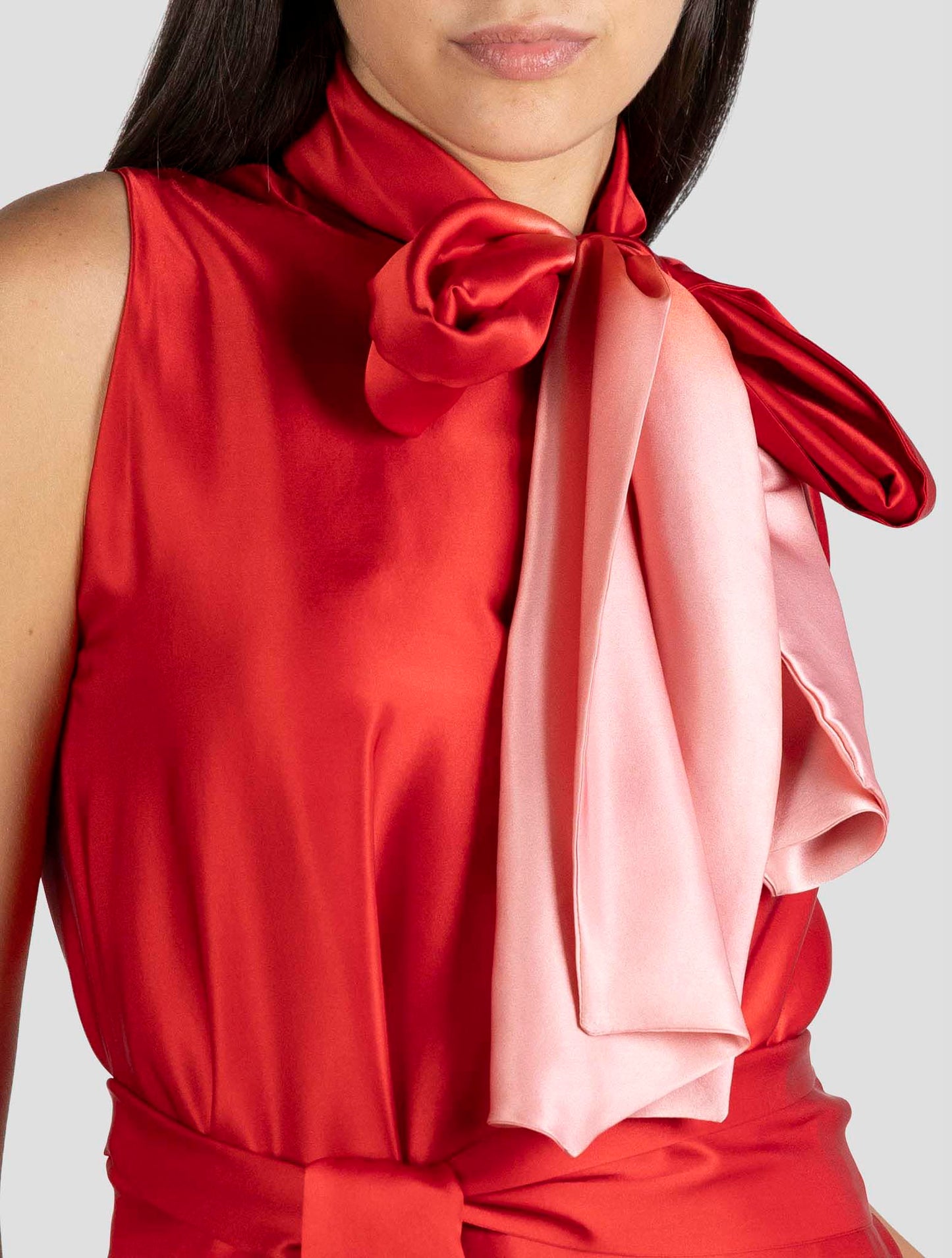 Kiton Red Silk Dress