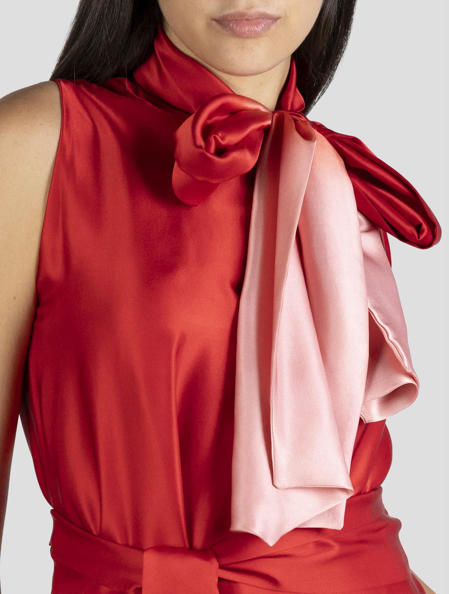 Kiton Red Silk Dress