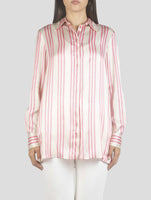 Kiton Pink White Silk Shirt