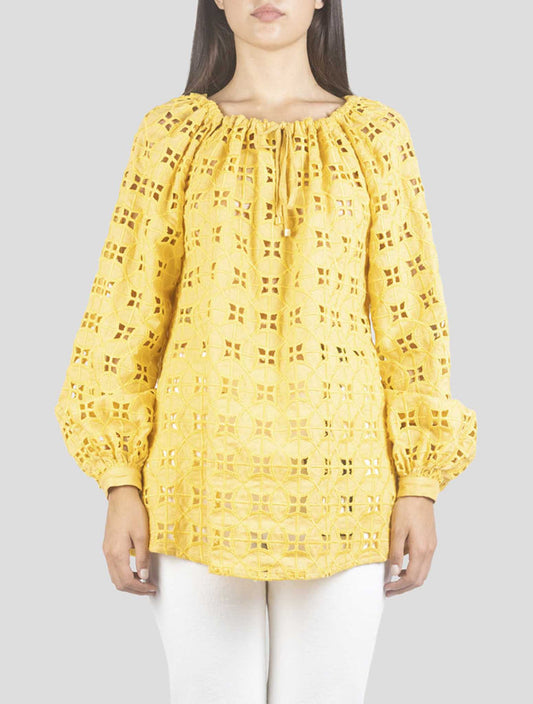 Kiton Yellow Linen Shirt