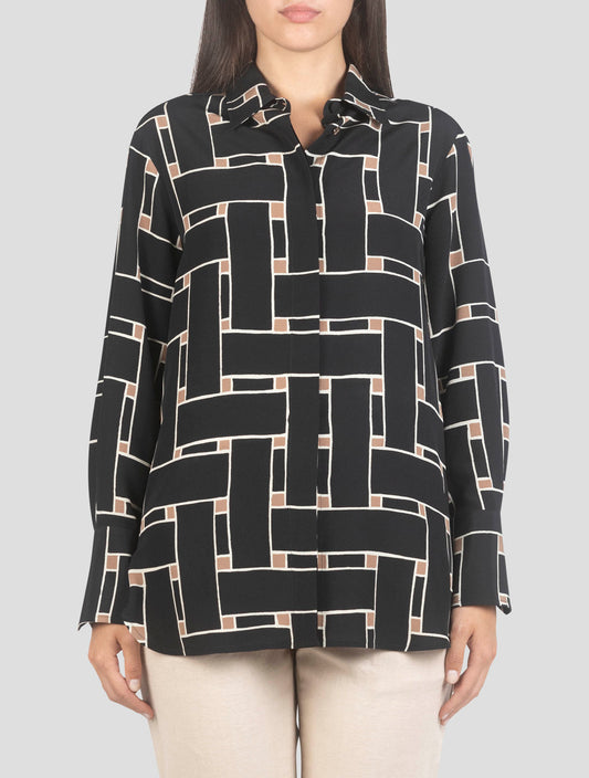 Kiton Multicolor Silk Shirt