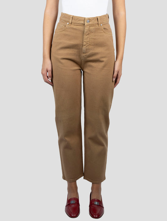 Kiton Brown Cotton Cashmere Ea Jeans