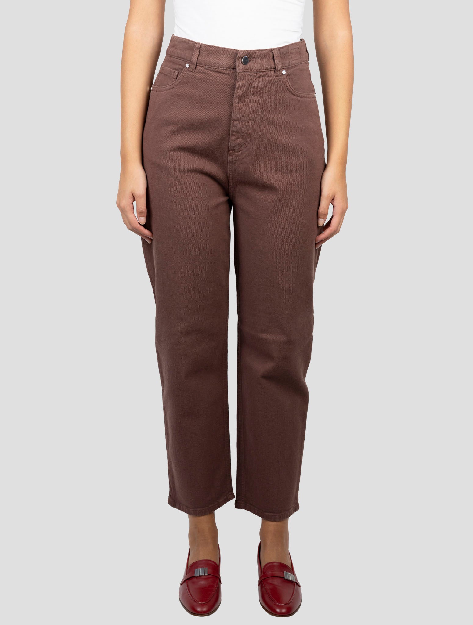 Kiton Brown Cotton Cashmere Ea Jeans
