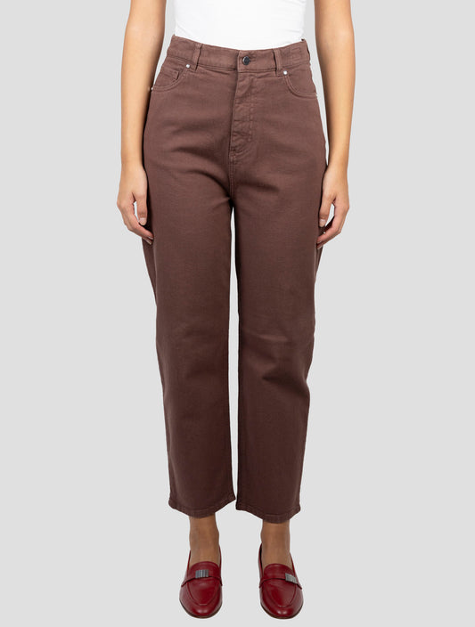 Kiton Brown Cotton Cashmere Ea Jeans