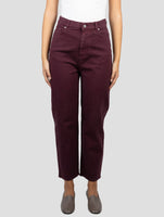 Kiton Burgundy Cotton Cashmere Ea Jeans