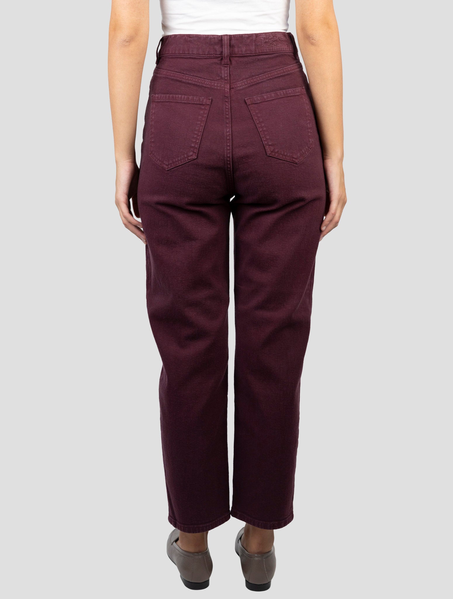 Kiton Burgundy Cotton Cashmere Ea Jeans