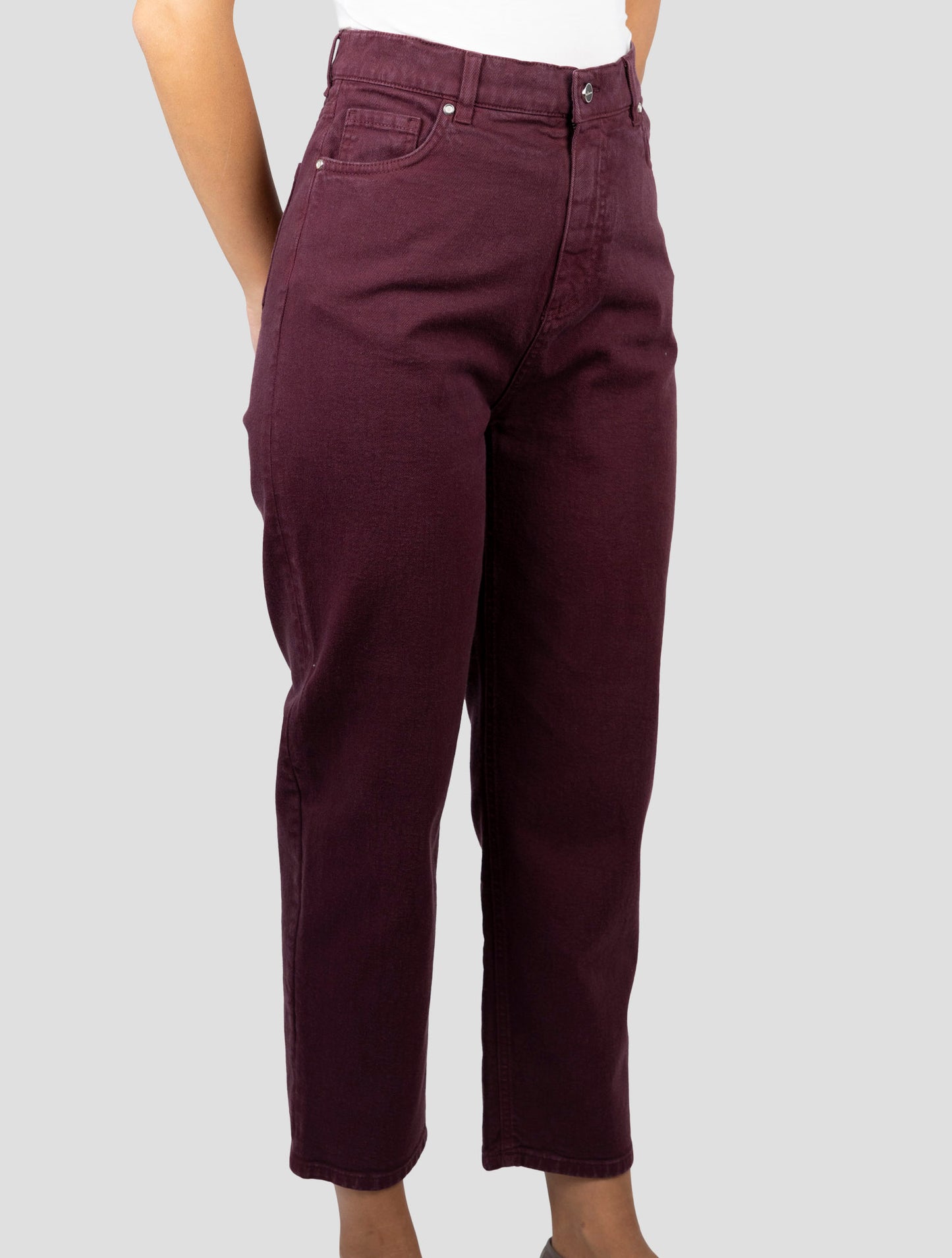 Kiton Burgundy Cotton Cashmere Ea Jeans