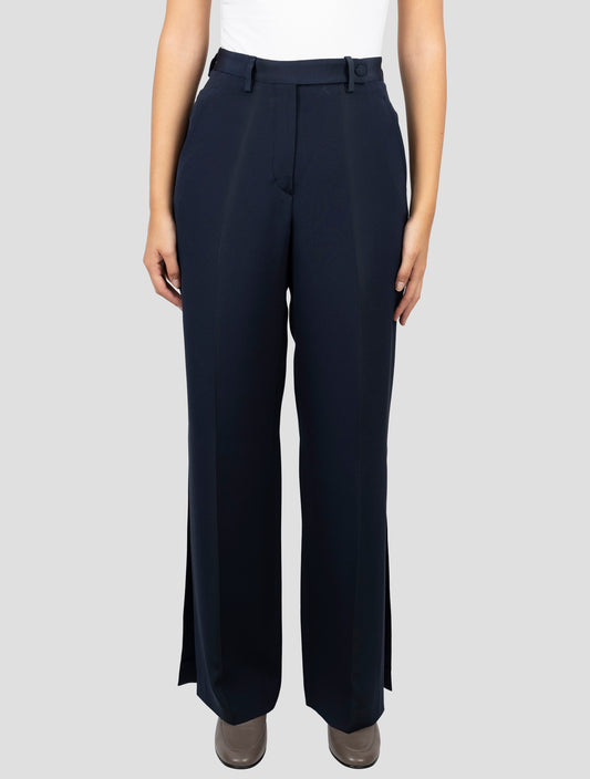 Kiton Blue Silk Pants