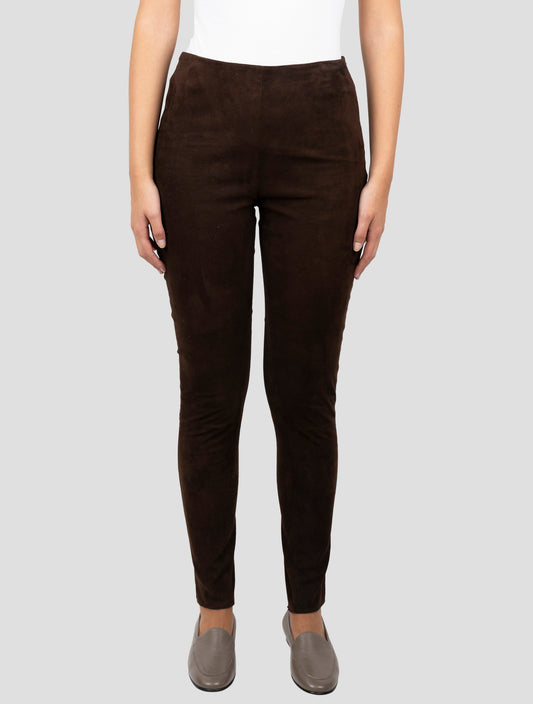 Kiton Brown Leather Pants