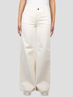 Kiton White Cotton Pants