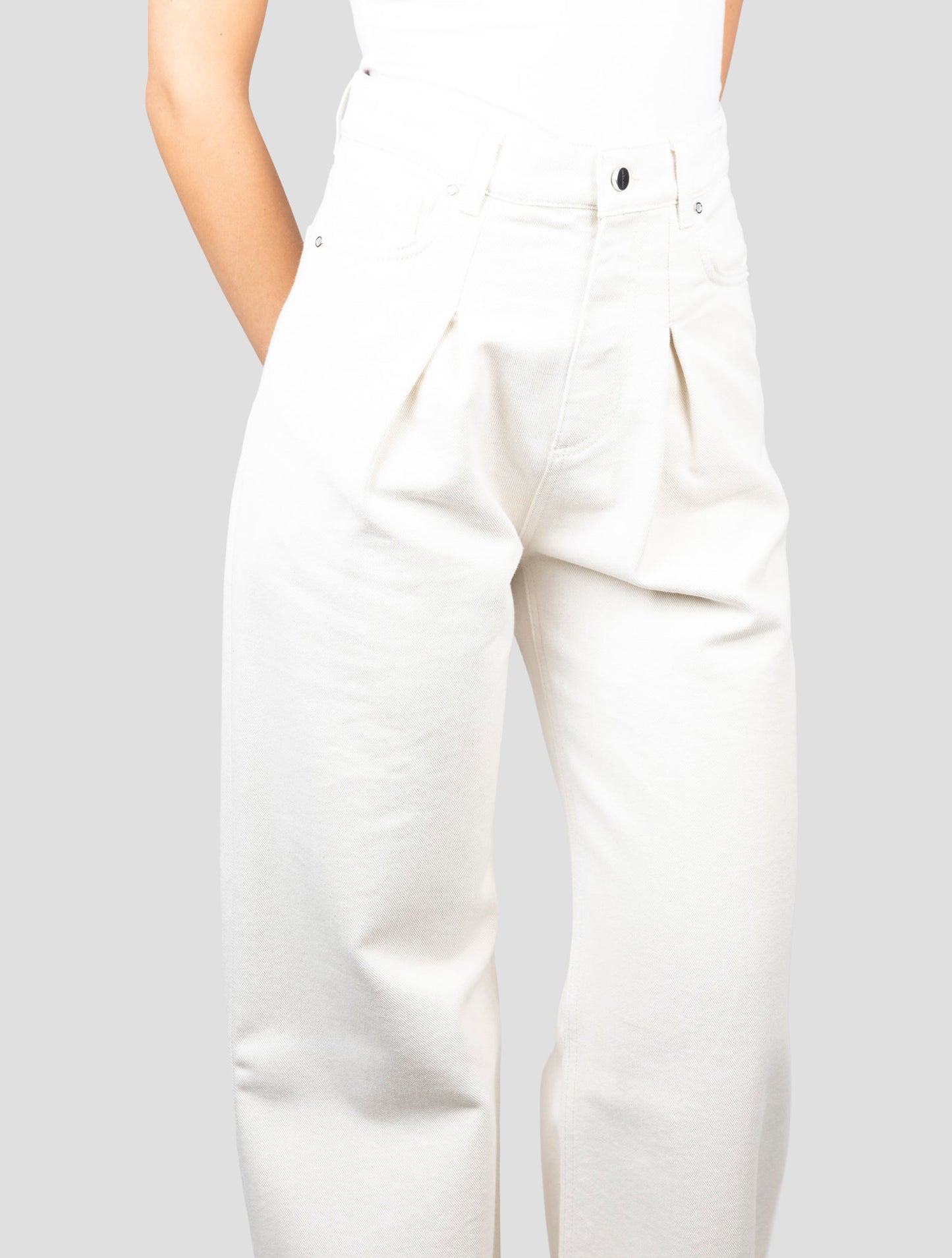 Kiton Beige Cotton Viscose pl Jeans