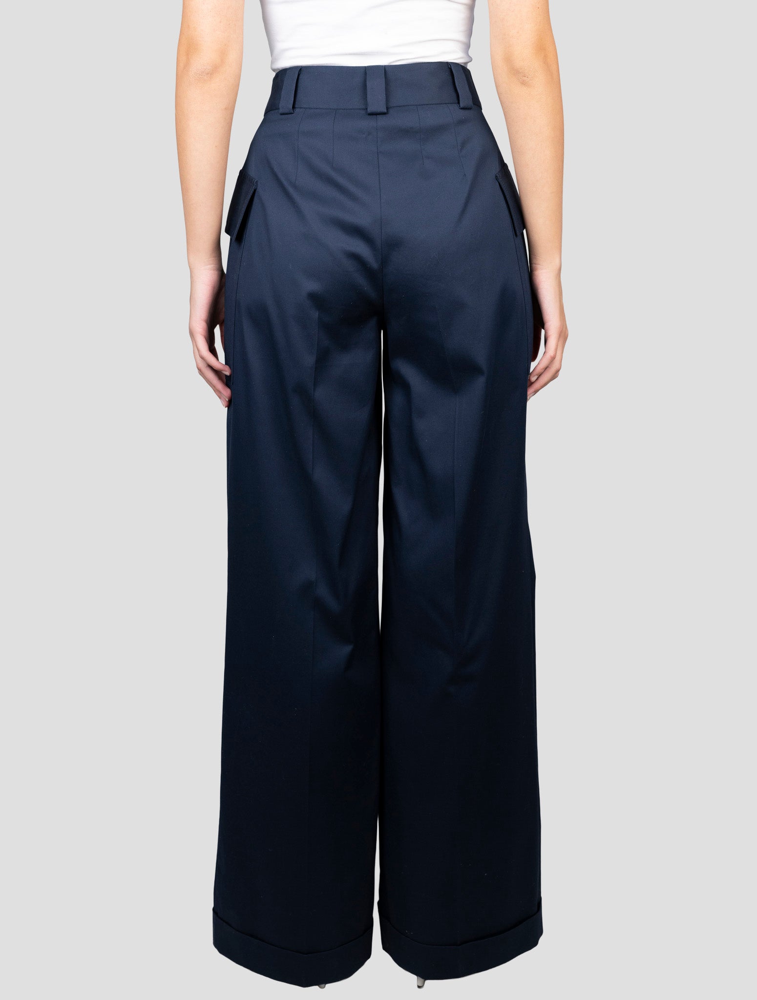 Kiton Blue Cotton Ea Pants