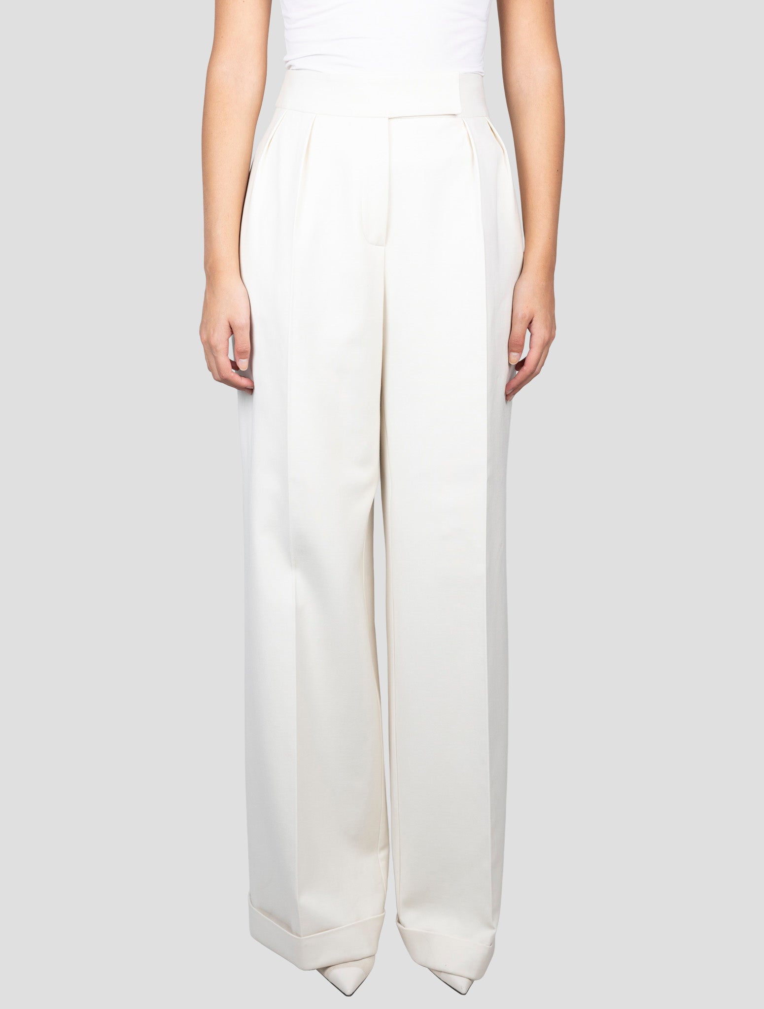 Kiton Beige Virgin Wool Ea Pants