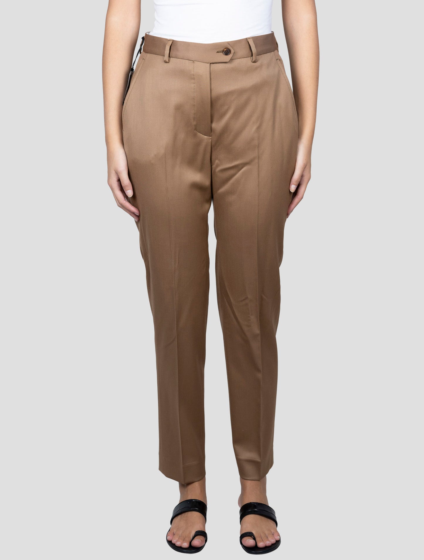 Kiton Brown Virgin Wool Ea Pants