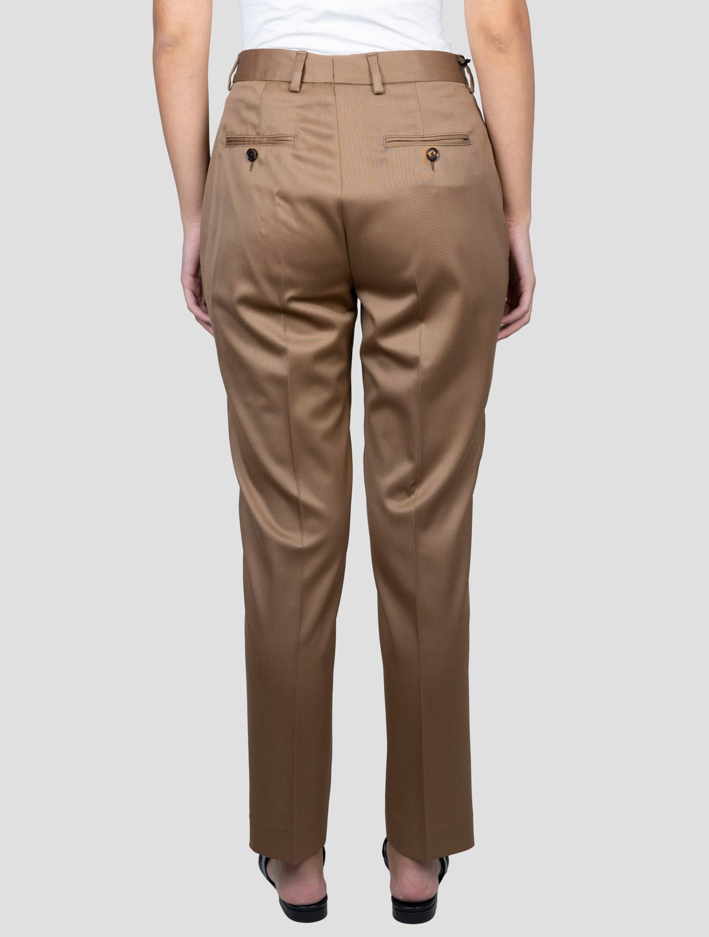 Kiton Brown Virgin Wool Ea Pants