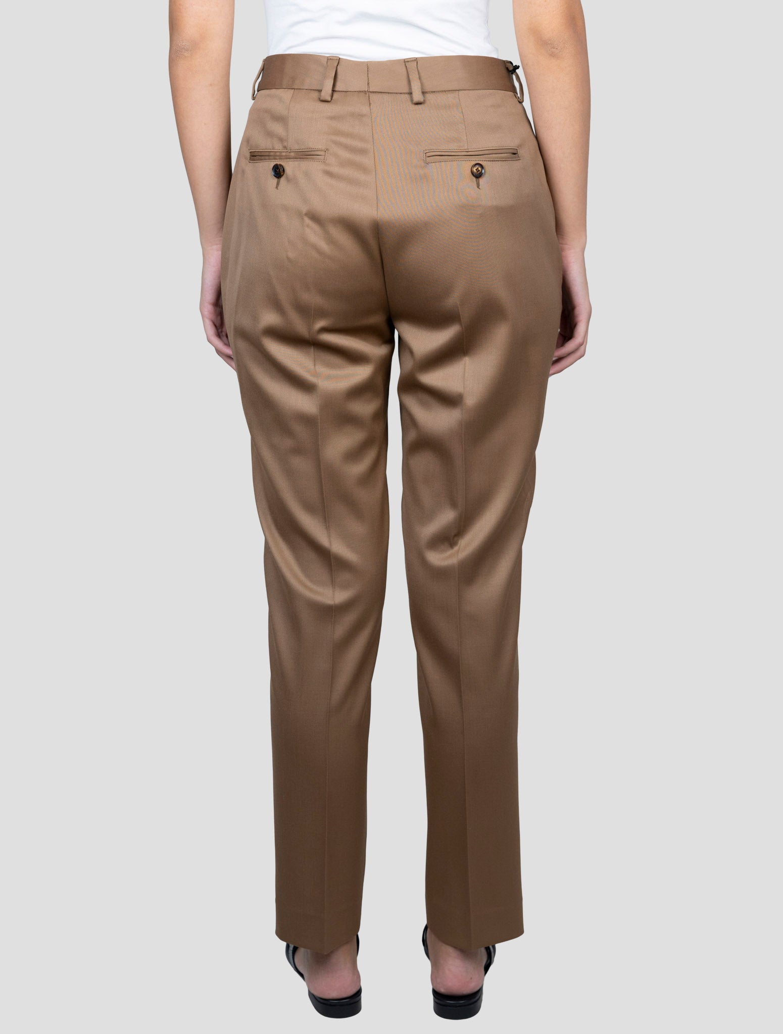 Kiton Brown Virgin Wool Ea Pants