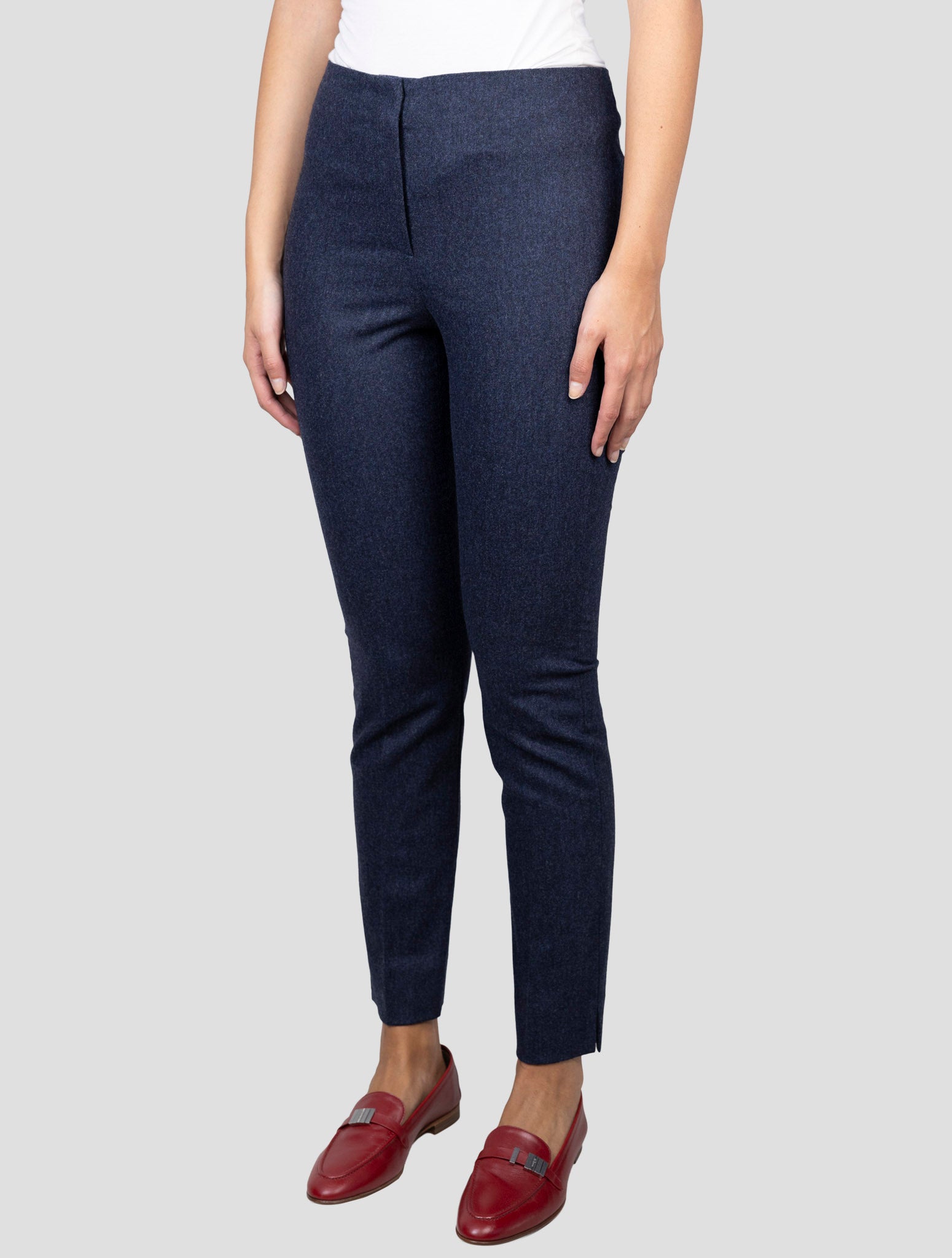 Kiton Blue Virgin Wool Cashmere Ea Pants