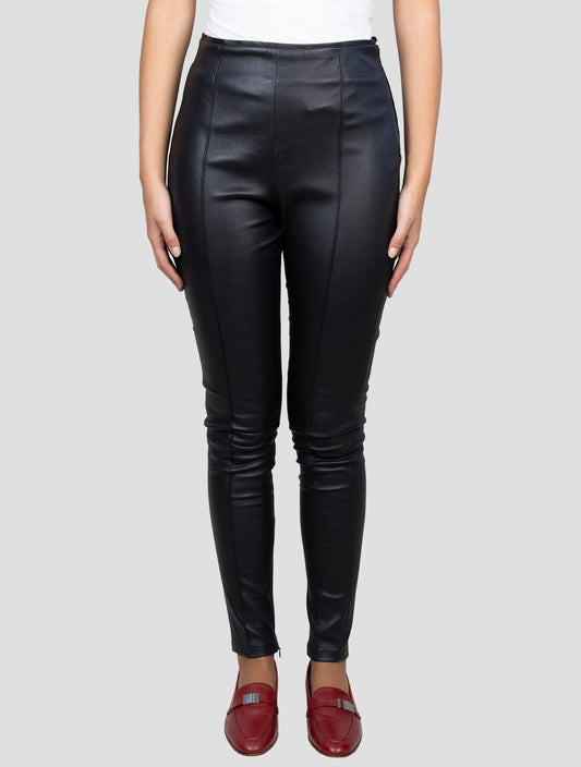 Kiton Black Leather Pants