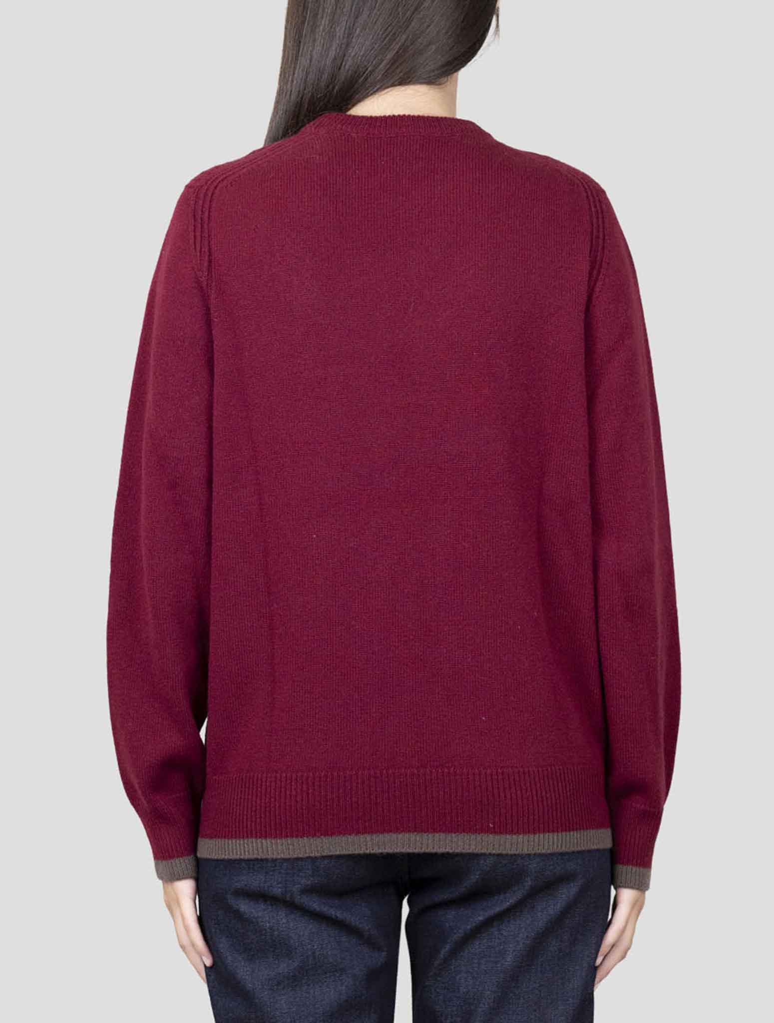 Kiton Burgundy Cashmere Sweater Crewneck