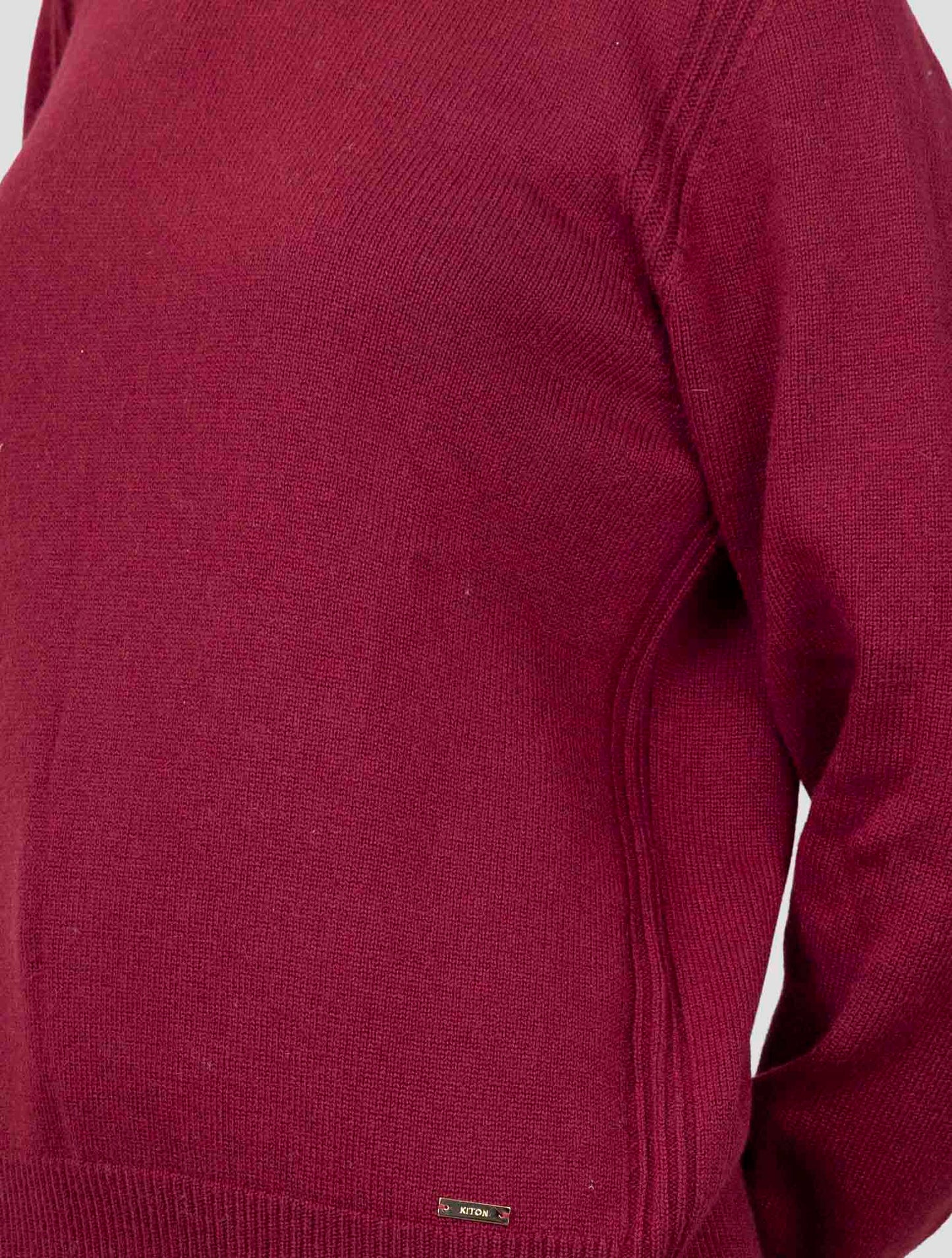 Kiton Burgundy Cashmere Sweater Crewneck