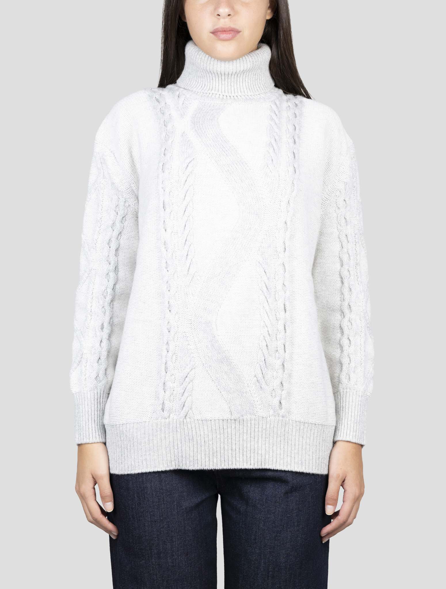 Kiton Gray Cashmere Sweater Turtleneck