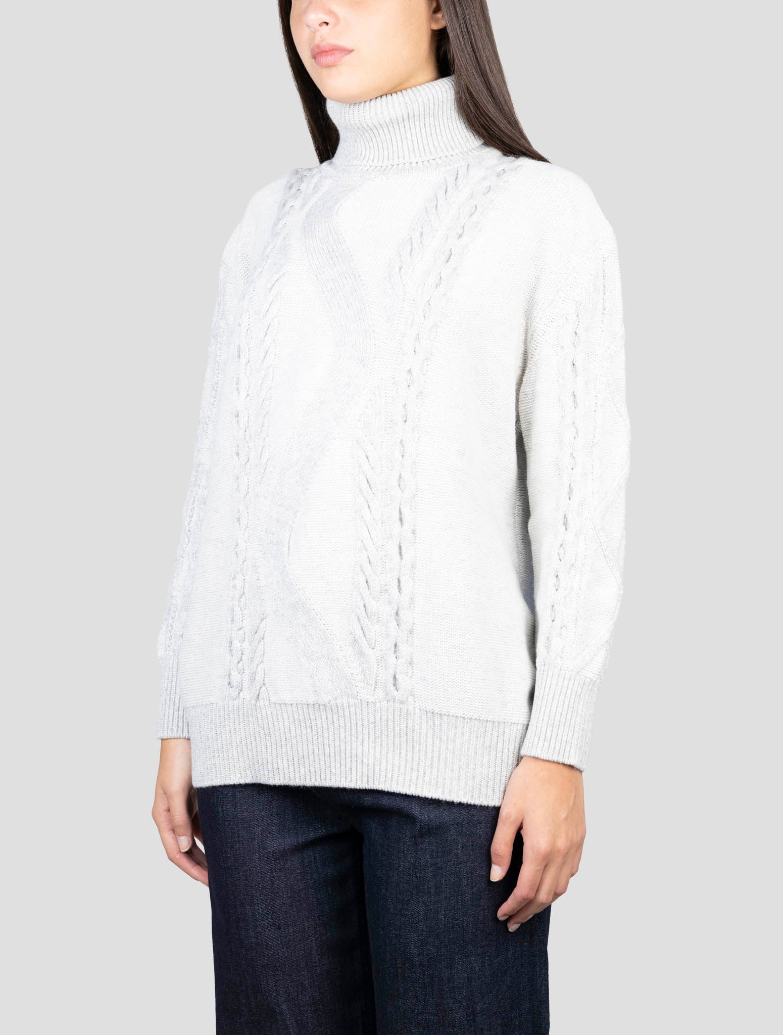 Kiton Gray Cashmere Sweater Turtleneck
