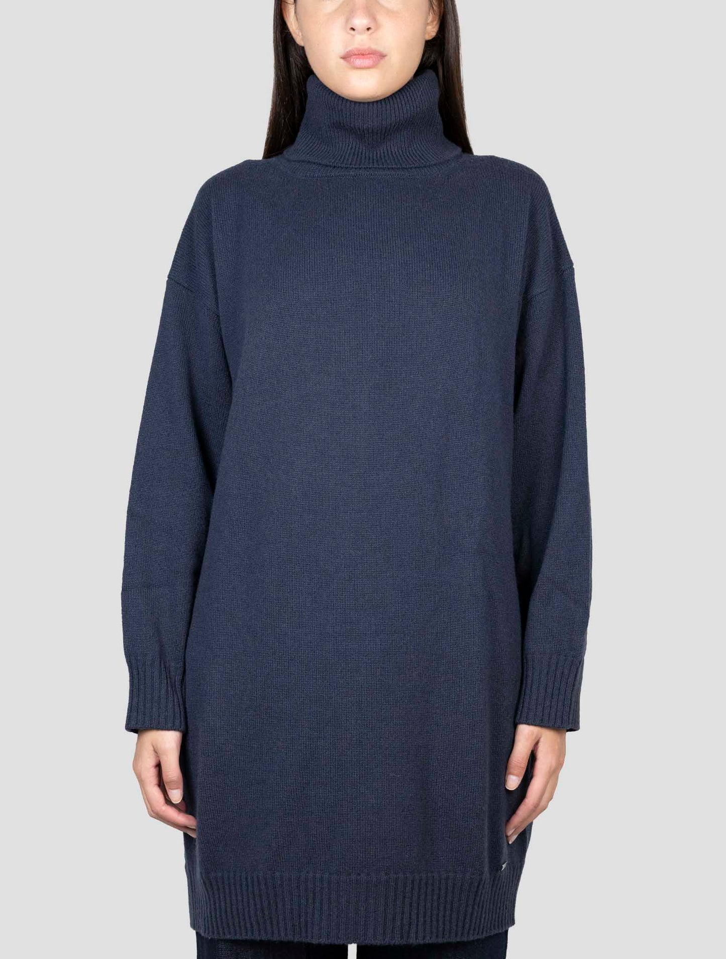 Kiton Blue Cashmere Sweater Turtleneck