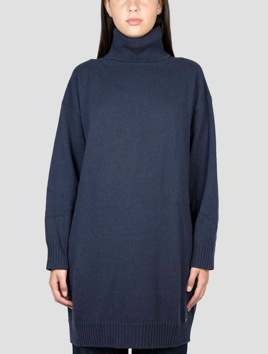 Kiton Blue Cashmere Sweater Turtleneck