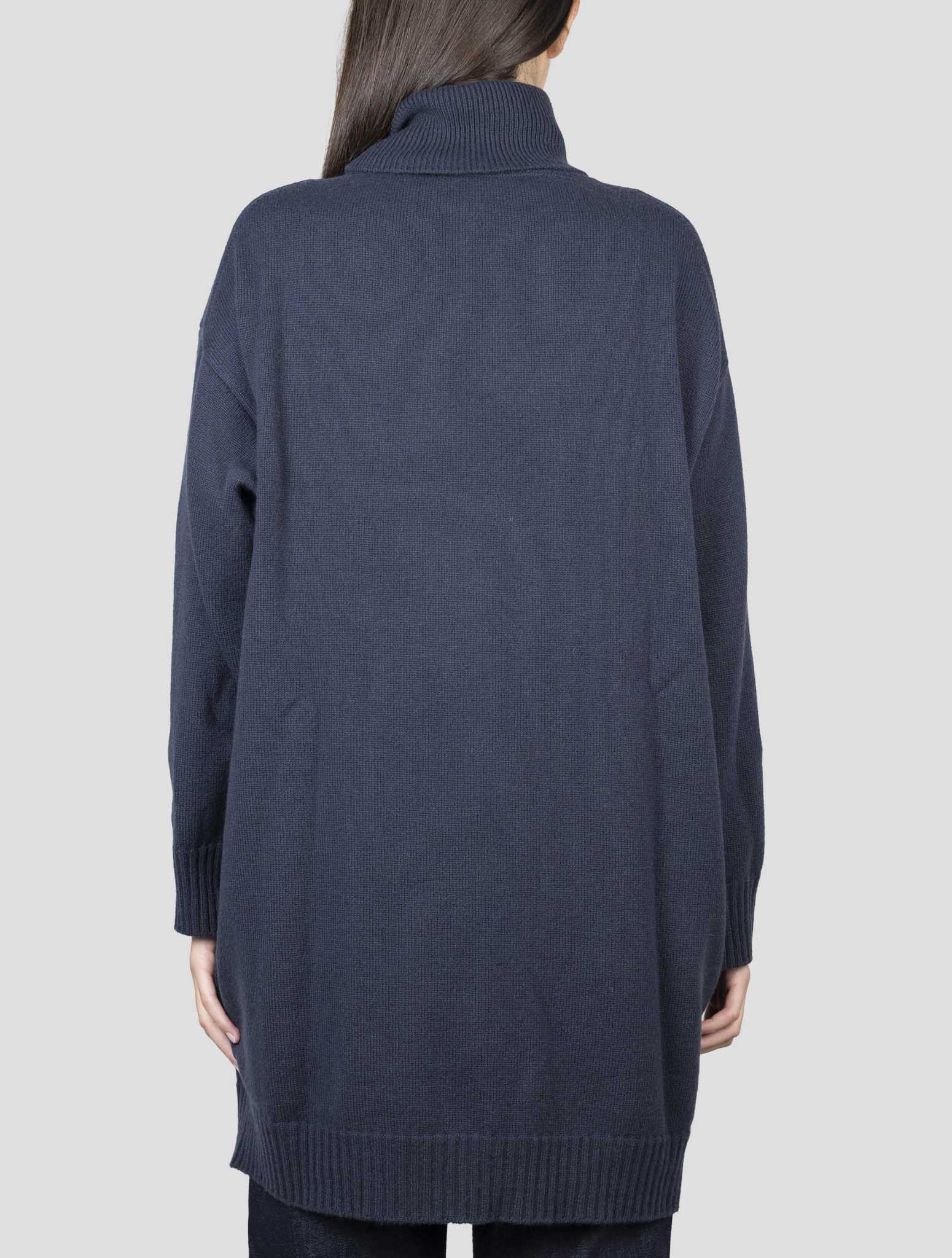 Kiton Blue Cashmere Sweater Turtleneck