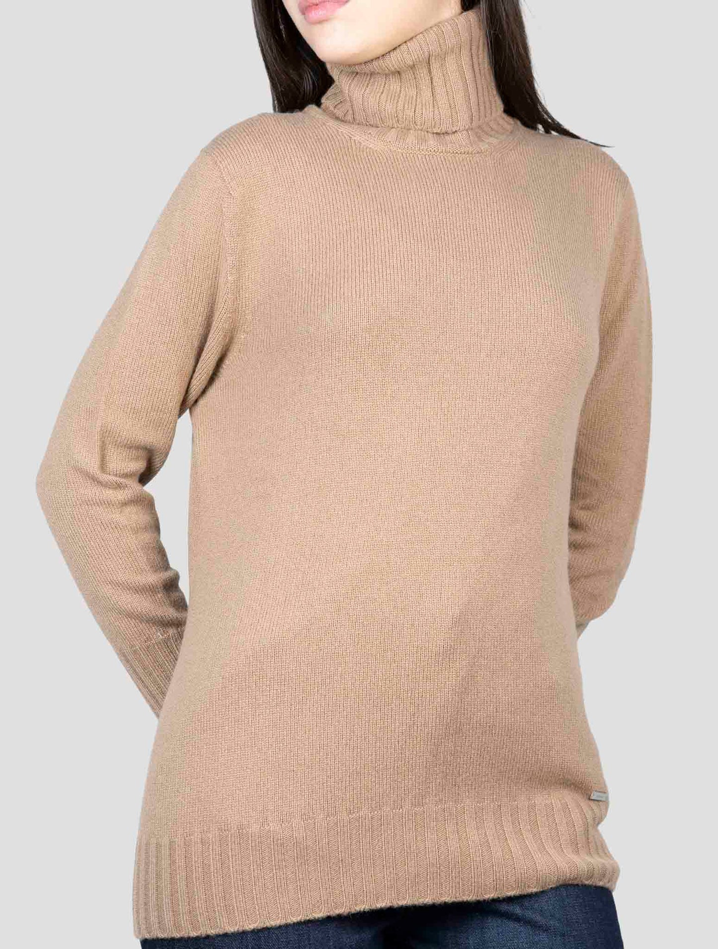 Kiton Brown Cashmere Sweater Turtleneck