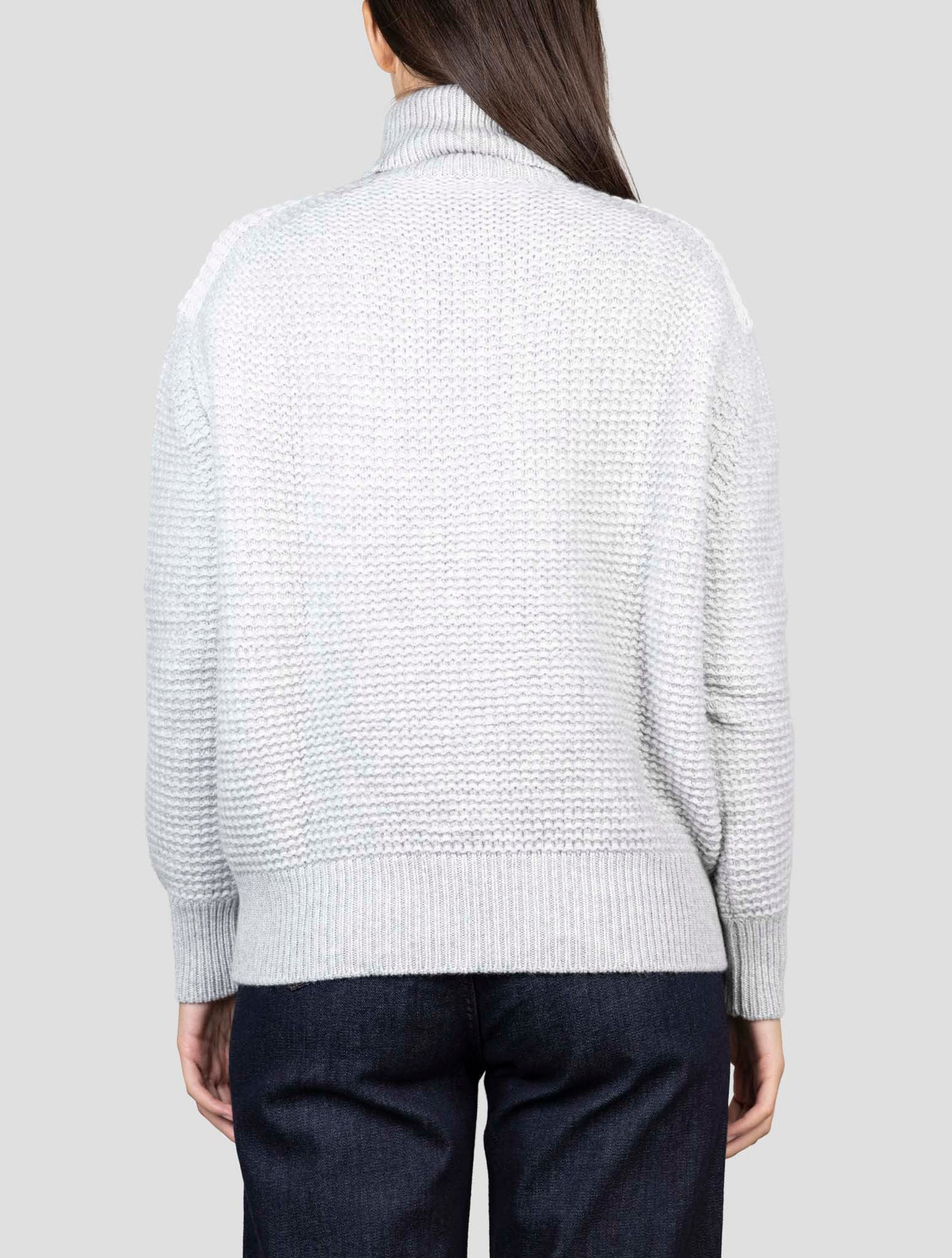 Kiton Gray Cashmere Sweater Turtleneck