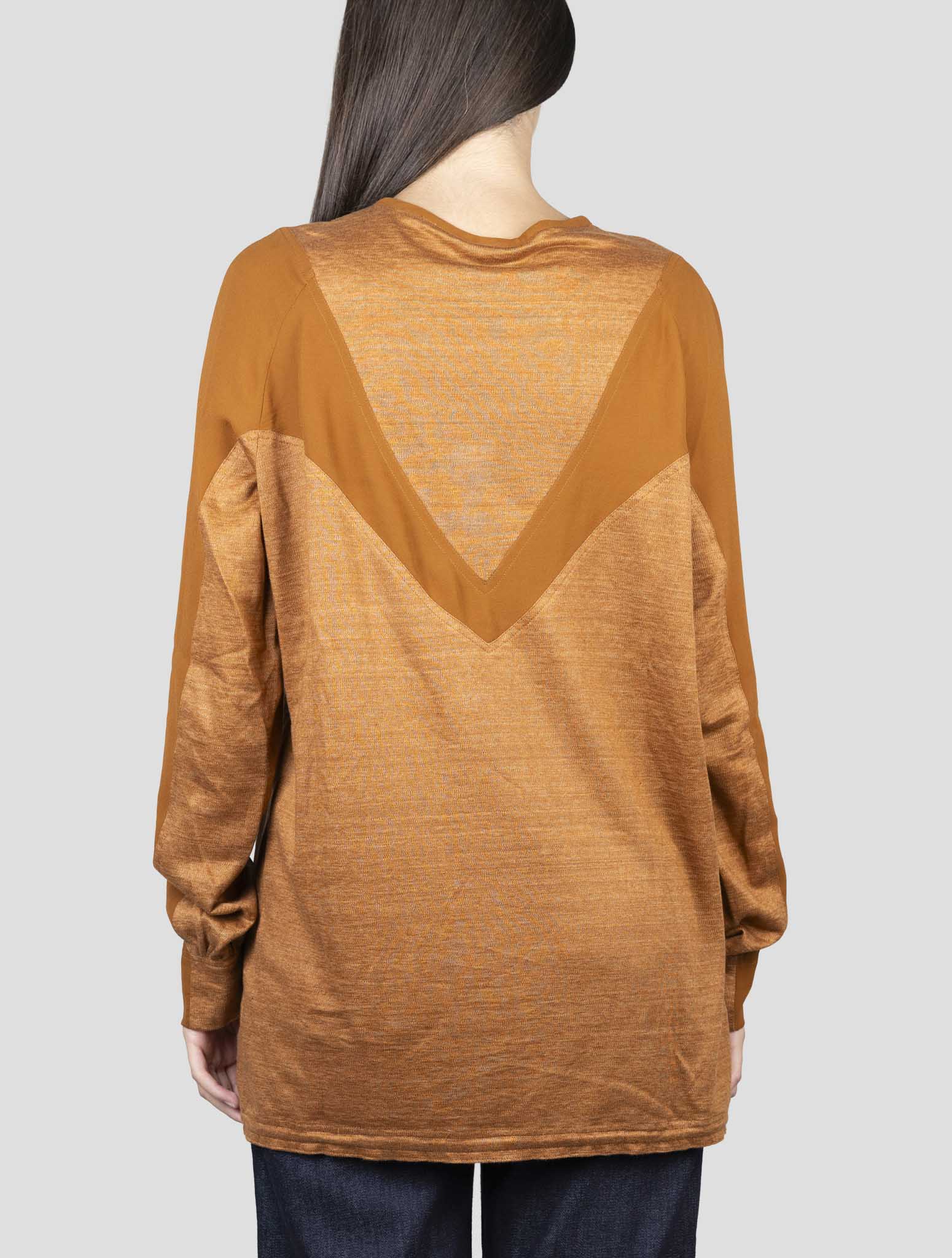 Kiton Brown Linen Sweater Crewneck