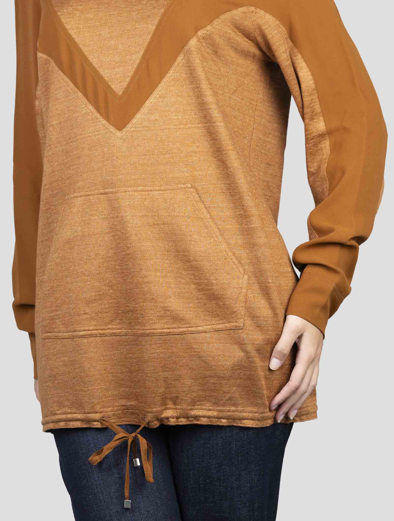 Kiton Brown Linen Sweater Crewneck