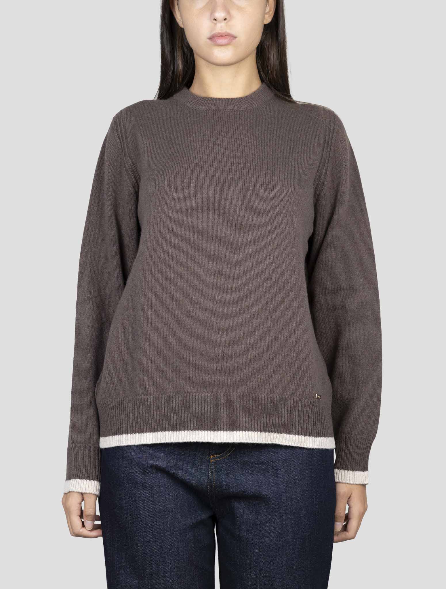 Kiton Brown Cashmere Sweater Crewneck