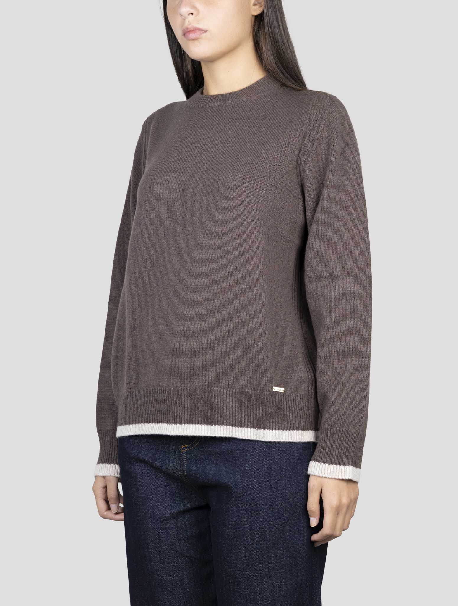 Kiton Brown Cashmere Sweater Crewneck