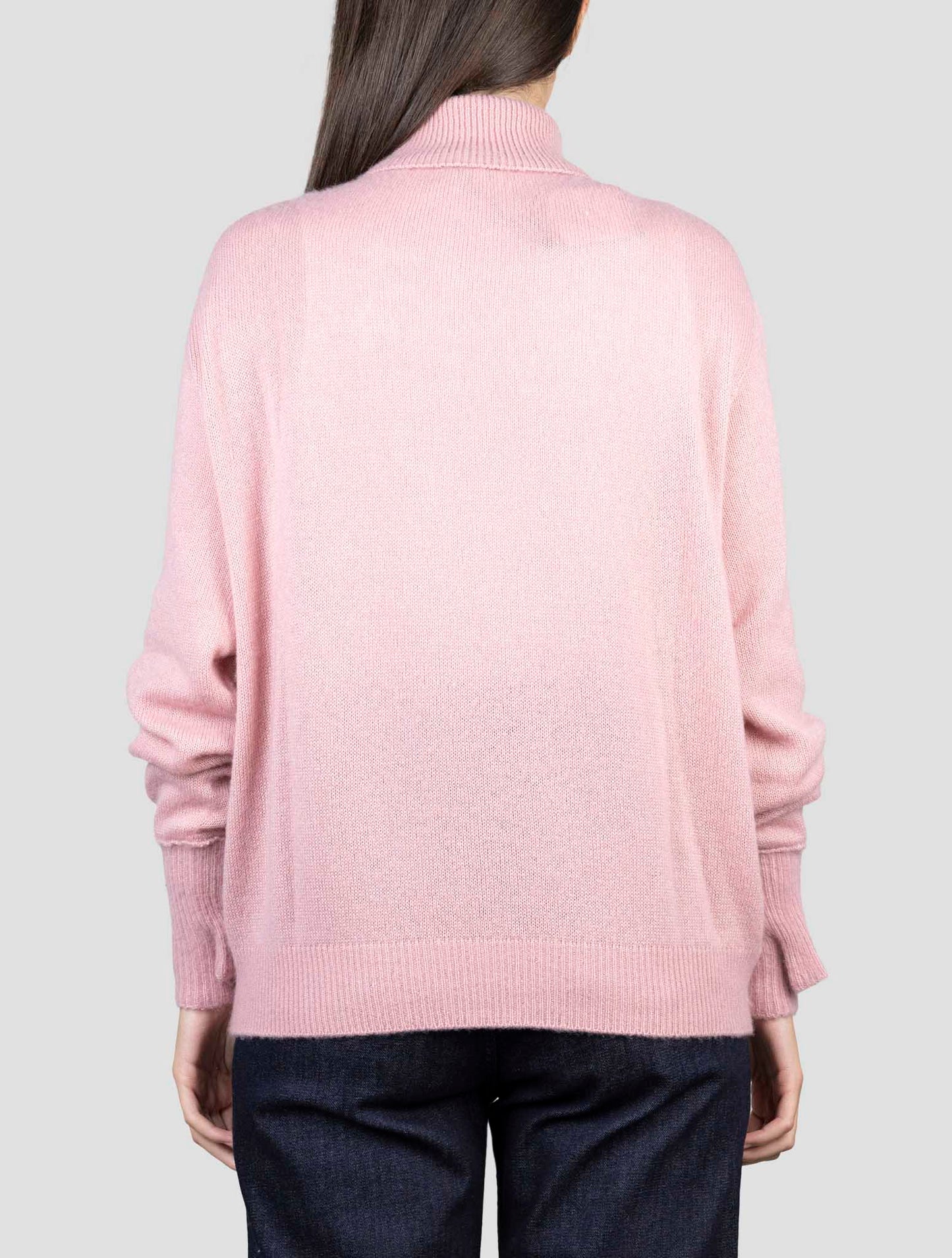 Kiton Pink Cashmere Silk Sweater Turtleneck