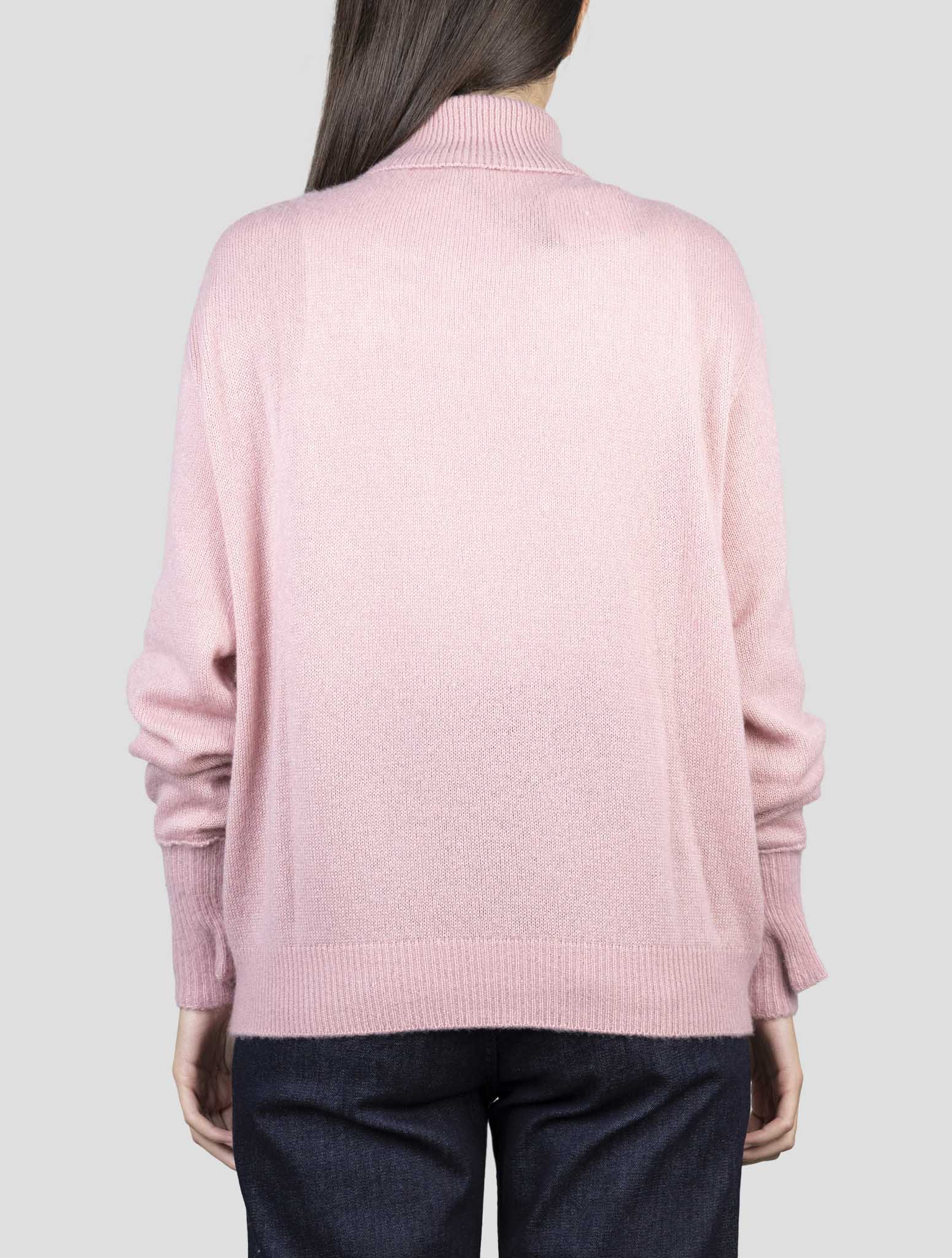Kiton Pink Cashmere Silk Sweater Turtleneck