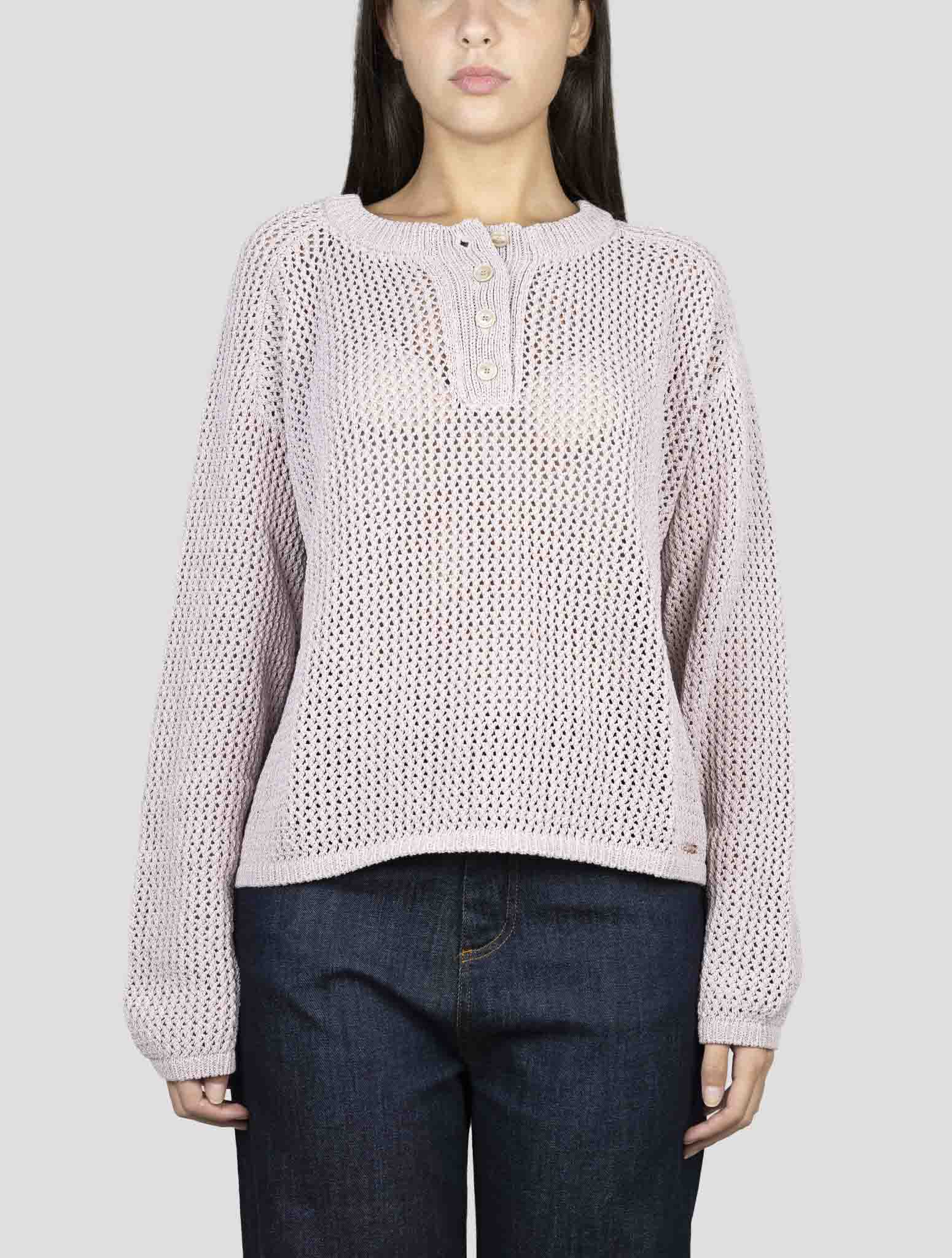 Kiton Pink Cotton Pa Sweater Crewneck