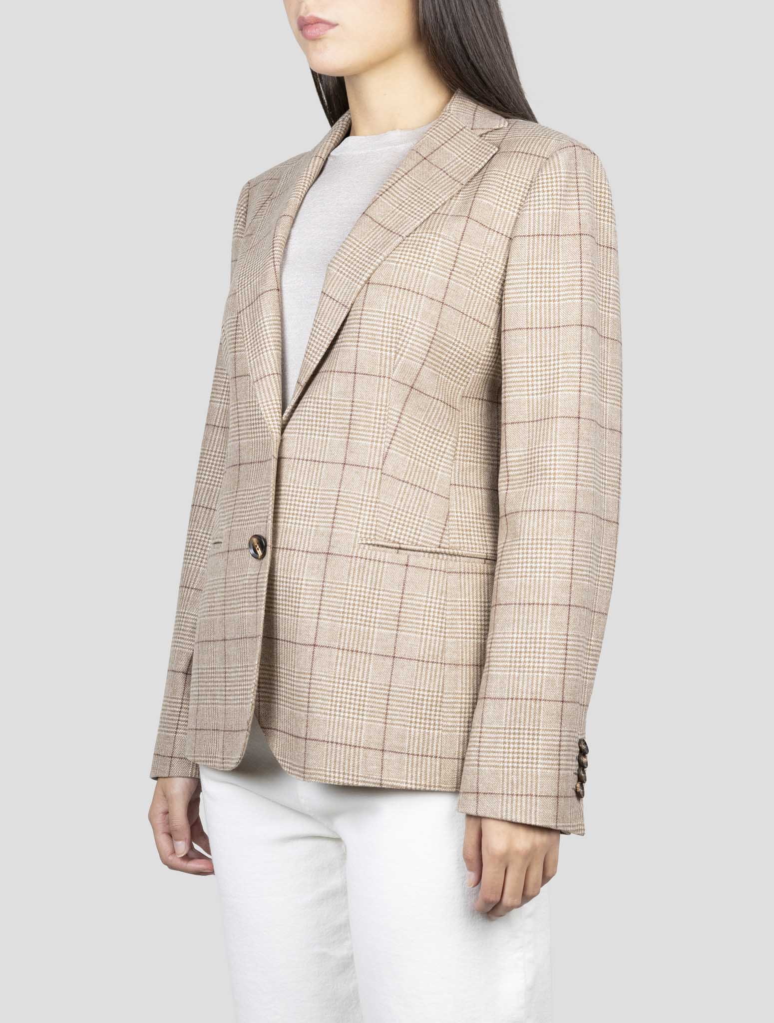 Kiton Brown Wool Cashmere Blazer