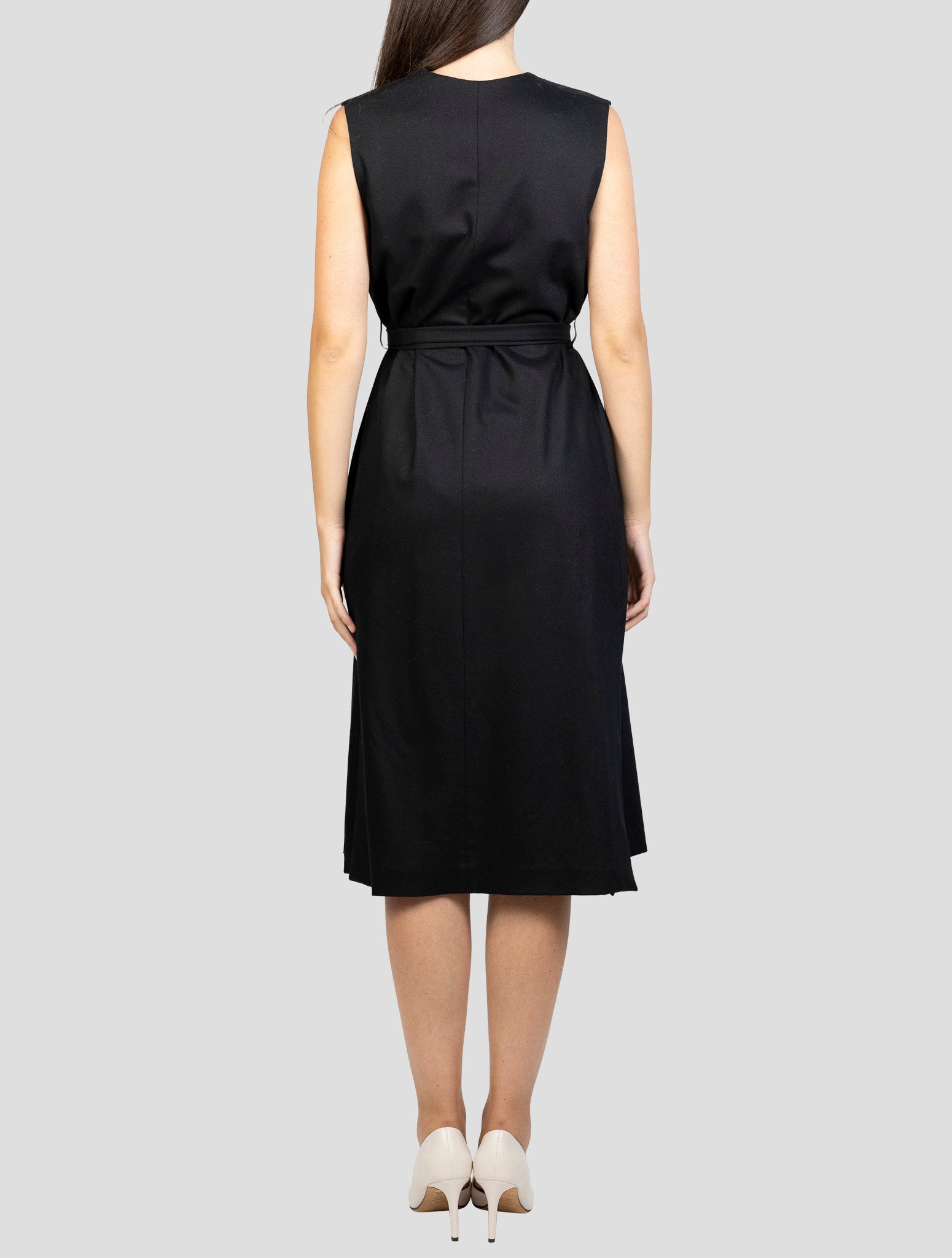 Kiton Black Virgin Wool Cashmere Ea Dress
