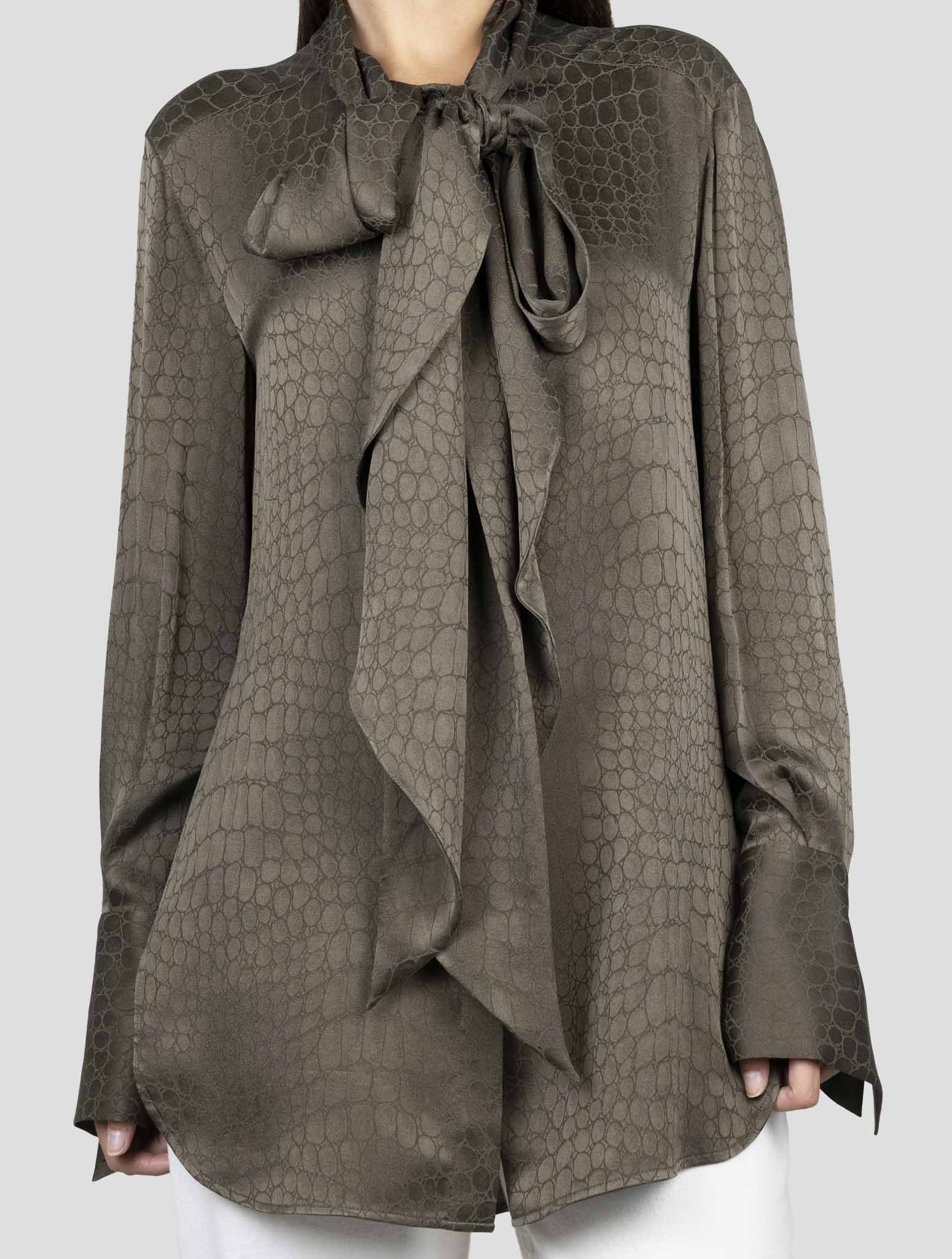 Kiton Green Silk Shirt