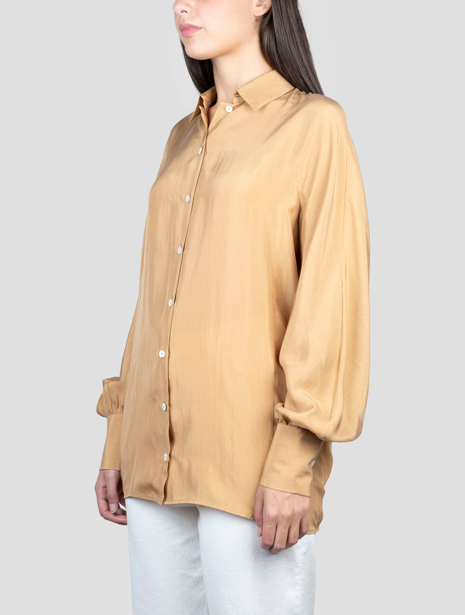 Kiton Brown Silk Shirt