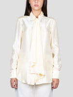 Kiton Yellow White Viscose Silk Shirt